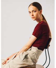 Phlannel | Suvin Cotton Rib T-shirt(Tシャツ/カットソー)