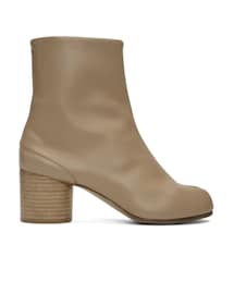 Maison Margiela | ベージュ ミッド ヒール Tabi ブーツ(ブーツ)