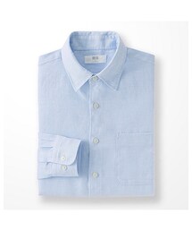 UNIQLO | MEN プレムアムリネンシャツ（サイズＳ／カラー:60 LIGHT BLUE）(シャツ/ブラウス)