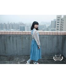  ฅ貓咪穿洋裝の瑪莉亞在農場-澎澎牛仔古著洋裝$1080(ワンピース)