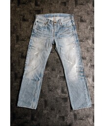ダメージジーンズ／デザインワークス／古着／31インチ(デニムパンツ)