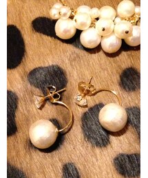 コットンパールPI:pourpre(ピアス（両耳用）)