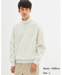 GU | スウェットタートルネックシャツ(スウェット)