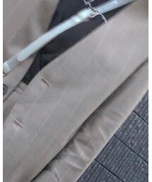 UNITED TOKYO | ブラウンのようなベージュの生地に白と水色のラインがアクセントで可愛いです♡(セットアップ)