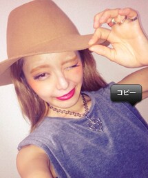 SPINNS | ベージュつば広帽(ハット)