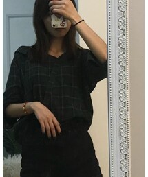 Vero Moda | 漏肩七分袖衬衫(シャツ/ブラウス)