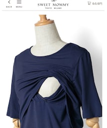 SweetMommy | 授乳服マタニティウェア 竹繊維 レイヤード Tシャツ(Tシャツ/カットソー)