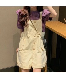 「単品注文」フリルオシャレトップス「単品注文」清新キュートサロベットパンツカジュアル上下セットアップ(シャツ/ブラウス)