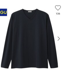 GU | 長袖Tシャツ BLACK(Tシャツ/カットソー)
