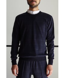 RAINMAKER | RAINMAKER14AW-ウィンドーペーンプルオーバー（NAVY)(スウェット)