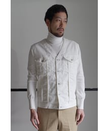 RAINMAKER | RAINMAKER -16SS KNIT SLEEVE DENIM JACKET  WHITE(デニムジャケット)