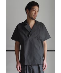 RAINMAKER | RAINMAKER 16SS OPEN COLLAR SH(GRAY STRIPE)(シャツ/ブラウス)