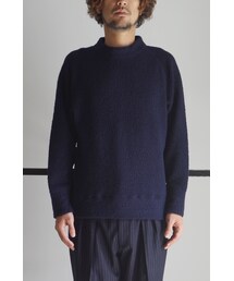 RAINMAKER | RAINMAKER-16AW MOOK NECK KNIT SHIRTS(NAVY)(ニット/セーター)
