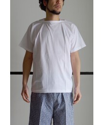 RAINMAKER | RAINMAKER 17SS-KIMONO SLEEVE BOAT-NECK SHIRTS(WHITE)(Tシャツ/カットソー)