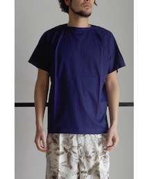 RAINMAKER | RAINMAKER 17SS-KIMONO SLEEVE BOAT-NECK SHIRTS(NAVY)(Tシャツ/カットソー)