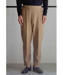 RAINMAKER | RAINMAKER 17AW-MILANO RIB PLEATED TROUSERS (CAMEL)(スラックス)