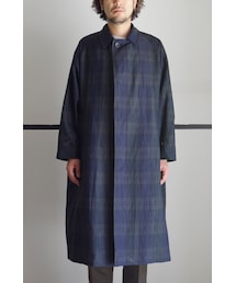 RAINMAKER | RAINMAKER-18SS WASHERLINEN BAL COLLAR COAT(BLACK WATCH)(ステンカラーコート)