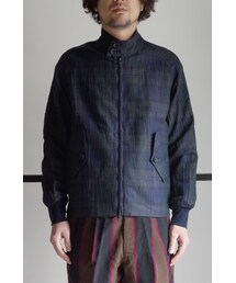 RAINMAKER | RAINMAKER-18SS WASHER LINEN BLOUSON(BLACK WATCH)(ブルゾン)