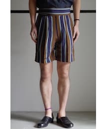 RAINMAKER | RAINMAKER-18SS GURKHA SHORTS(NAVY STRIPE)(スラックス)