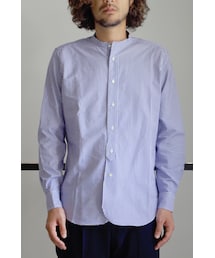 RAINMAKER | RAINMAKER 18AW OXFORD BAND COLLAR SHIRT(BLUE STRIPE)(シャツ/ブラウス)