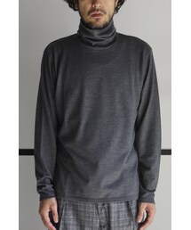 RAINMAKER | RAINMAKER-18AW WASHABLE-WOOL HIGH NECK SHIRT(GRAY)(ニット/セーター)