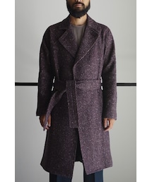 RAINMAKER | RAINMAKER 19AW-TWEED WRAP COAT(PURPLE MIX)(トレンチコート)