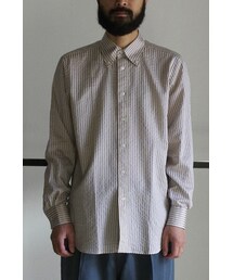 RAINMAKER | RAINMAKER 20SS-B.D SHIRT(ECRU x BLUE)(シャツ/ブラウス)