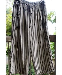 ROBES&CONFECTIONS | Novelty Stripe Print Crepe de Chine Ethnic Gaucho(その他パンツ)