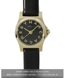 Marc by Marc Jacobs | henry dinky gold black 21㎜(アナログ腕時計)