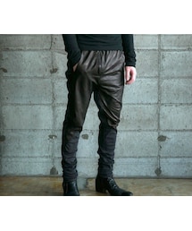 No,No,Yes! | レザー×コットン コンビネーションパンツ(その他パンツ)