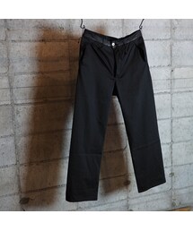 レザー×コットン ワイドパンツ(その他パンツ)