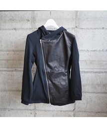 No,No,Yes! | レザー×コットン フーディージャケット(パーカー)