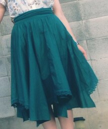 はんぱ丈スカート（深みどり）(スカート)