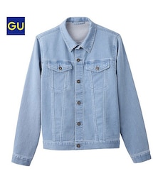 GU | (GU)カットソーデニムショートジャケット(デニムジャケット)