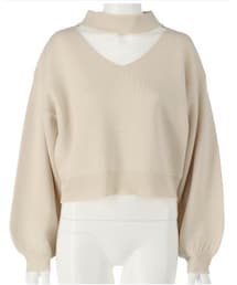 ANAP | ネックデザインミラノリブニットトップス(ニット/セーター)