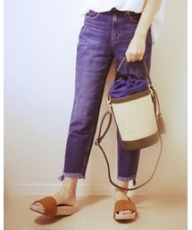 GU | カットオフストレートジーンズ(デニムパンツ)