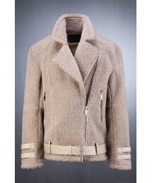 ByTheR | ベルトポイントボアライダースジャケット(ライダースジャケット)