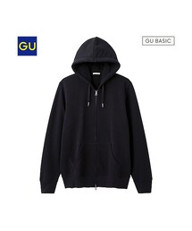 GU | スウェットフルジップパーカ 綿80％ ポリエステル20％ リブ部分 綿96％ ポリウレタン4％(パーカー)