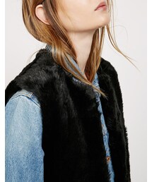Bershka | SuperSoft Fur vest Black(その他アウター)