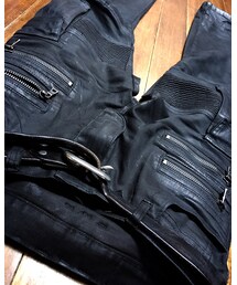 BALMAIN | コーティングバイカー(パンツ)