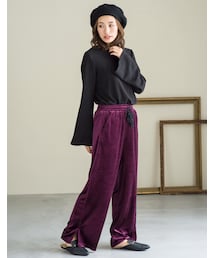 Re:EDIT | ベロアワイドパンツ(その他パンツ)