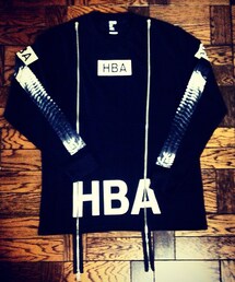 HOOD BY AIR | DOUBLE ZIP TEE / BK WH(Tシャツ/カットソー)