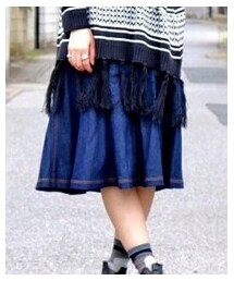 NON TOKYO | リバーシブルデニムスカート(デニムスカート)