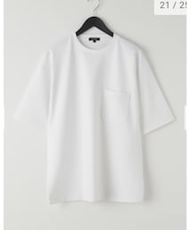 PLST | ストレッチポンチクルーネックビッグTシャツ　¥4,389(Tシャツ/カットソー)
