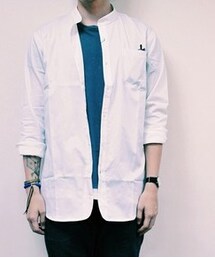 plain-me | Mandarin Collar Long Shirt(シャツ/ブラウス)