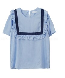 フリルディテールセーラーブラウス(シャツ/ブラウス)