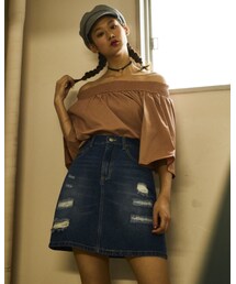 E hyphen world gallery | 22173L00174(デニムスカート)