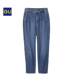 GU | ハイウエストマムジーンズ(デニムパンツ)