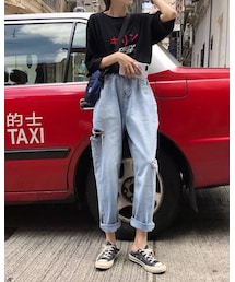 time33 | Yuttari damage jeans(デニムパンツ)