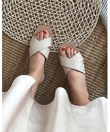 time33 | X strap simple sandal(サンダル)